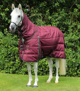 Premier Equine Hydra 350g Stable Rug with Neck Cover Wine -  Premier Equine
