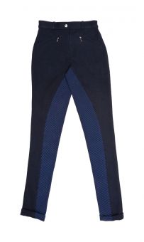 HyPERFORMANCE Raised Polka Dot Ladies Jodhpurs Navy - Blue