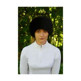 HyFASHION Idaho Fleece Lined Faux Fur Headband Black