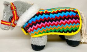 Crafty Ponies Fleece Neck Show Rug Set Stripes