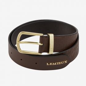 LeMieux Debossed Leather Belt - Black -  LeMieux
