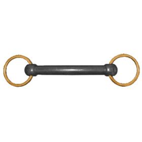 JHL Pro Steel Nylon Brass Ring Snaffle