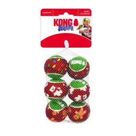 KONG Holiday SqueakAir Balls - 6 Pack