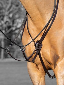 LeMieux Kudos Running Martingale - Brown - Silver