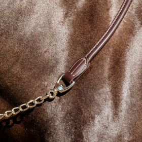 Kentucky Horsewear Leather Lead Chain Brown -  Kentucky Horsewear