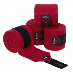 LeMieux Luxury Pony Size Polo Bandages - Set of Four Chilli