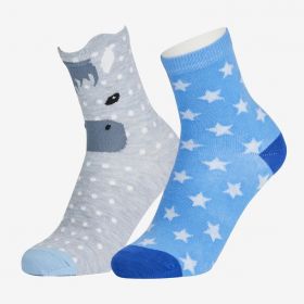 LeMieux Mini Character Socks 2 Pack-Grey-9-12 Child -  LeMieux