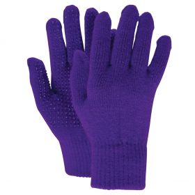 Dublin Magic Pimple Grip Riding Gloves Childs Dark Purple