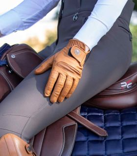 Premier Equine Mizar Ladies Leather Riding Gloves - Tan