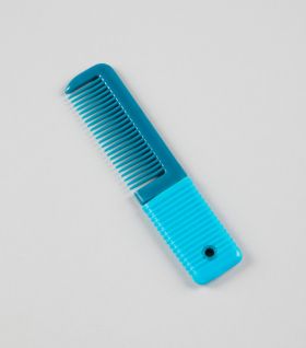 Premier Equine Plastic Mane Comb with Handle - Small - Peacock Blue