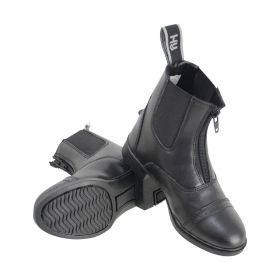 HyLAND York Synthetic Zip Jodhpur Boots Childs-Black-28 - UK 10 Child -  HY