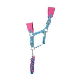 Hy Zeddy Fleece Head Collar Pink - Blue