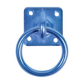Perry Equestrian Swivel Tie Ring on Plate Blue - Perry