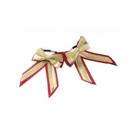 ShowQuest Piggy Bow and Tails Burgundy - Cream - Gold