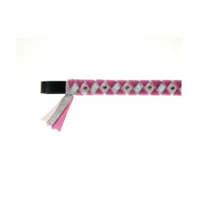 ShowQuest York Browband Cerise Pale Pink Silver