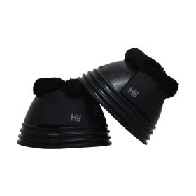 HyIMPACT Ringed Fleece Topped Over Reach Boots - Black