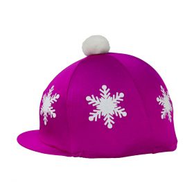 HyFASHION Snowflake with Pom Pom Hat Cover Cerise