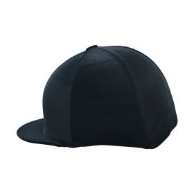 Hy Equestrian Velour Soft Velvet Hat Cover - Black - HY