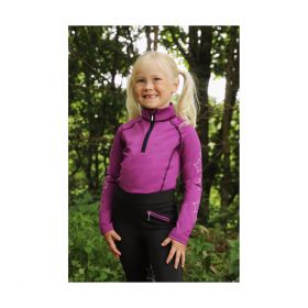 Hy Equestrian Stella Children's Base Layer - Purple Lilac Black