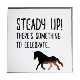 Gubblecote Foiled Greetings Card - Steady Up