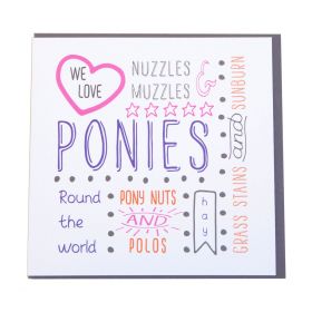 Gubblecote Beautiful Greetings Card - Pony Craft