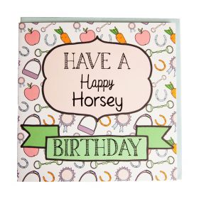 Gubblecote Beautiful Greetings Card -Happy Horsey Birthday