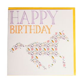 Gubblecote Beautiful Greetings Card - Thoroughbred Happy Birthday