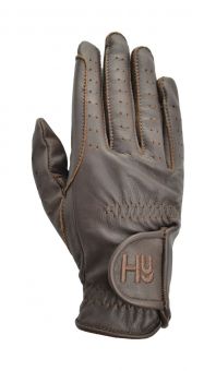 Hy5 Leather Riding Gloves Brown -  HY