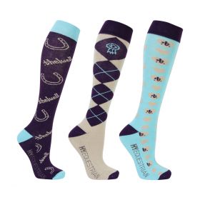 Hy Equestrian Thelwell Collection Country Socks (Pack of 3)  - HY