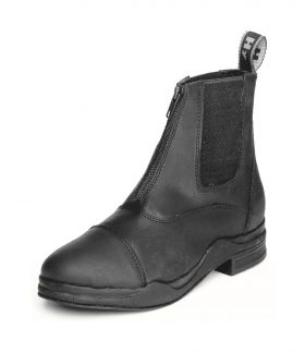 HyLAND Wax Leather Zip Boot Black