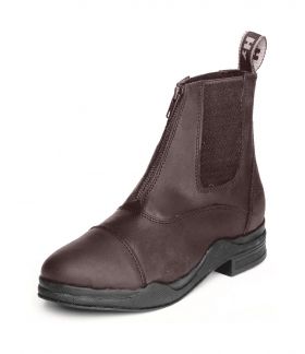 HyLAND Wax Leather Zip Boot Brown