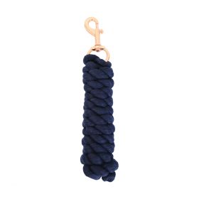Hy Equestrian Rose Gold Lead Rope - Navy