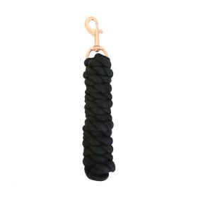 Hy Equestrian Rose Gold Lead Rope - Black