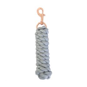 Hy Equestrian Rose Gold Lead Rope - Light Grey