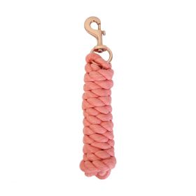 Hy Equestrian Rose Gold Lead Rope - Coral
