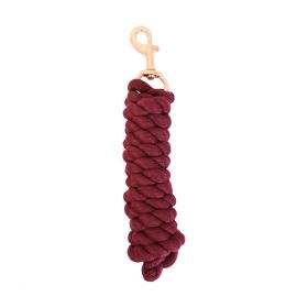 Hy Equestrian Rose Gold Lead Rope - Maroon