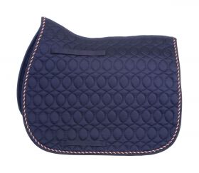 HySPEED Deluxe Saddle Pad With Cord Binding Navy/Red/White