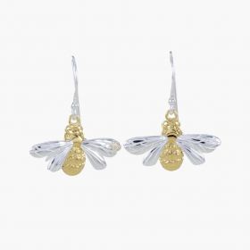 Reeves & Reeves Queen Bee Sterling Silver and 18ct Gold plated Earrings -  Reeves & Reeves