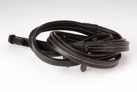 Rhinegold Elegance German Leather Smooth Finish Rubber Reins