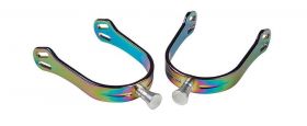 Korsteel Ladies 25mm Aluminium Spurs - Interchangeable - Rainbow