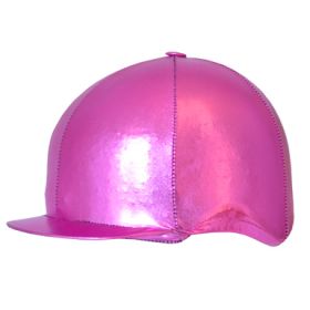 Capz Lycra Skull Cap Cover - Metallic Cerise