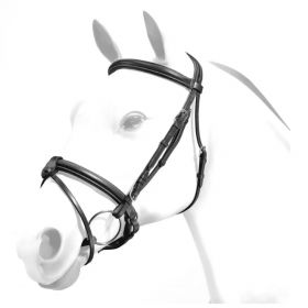 Equipe Emporio Bridle with Removable Flash -Full-Black with Steel