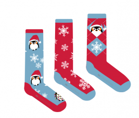 Hy Equestrian Playful Penguin Children's Socks(Pack of 3) -  HY
