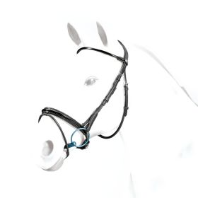Equipe Flash Bridle Patent Rolled Leather BR40-Cob-Black with Steel