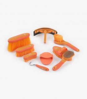 Premier Equine Soft-Touch Grooming Kit Set (9 Pieces) - Orange