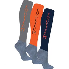 Equetech Performance Socks 3 Pack - Lavender Grey - Equetech