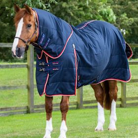 Premier Equine Stable Buster 100g Stable Rug with Neck Cover - Navy