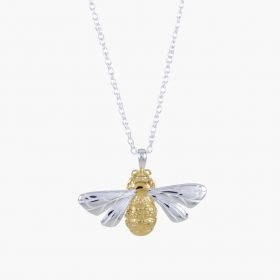 Reeves & Reeves Sterling Silver and Gold plated Queen Bee Necklace