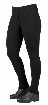 Dublin Supa-Fit Pull On Knee Patch Jodhpurs Childs Black - Dublin