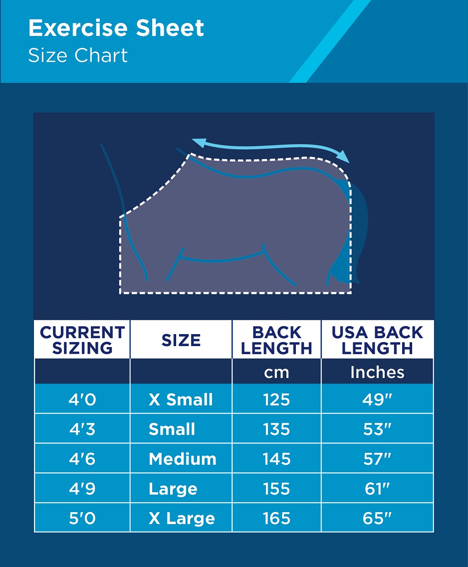Weatherbeeta Exercise Sheet Size Chart